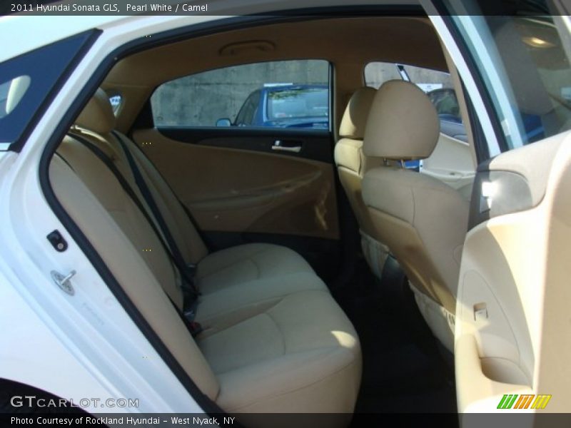 Pearl White / Camel 2011 Hyundai Sonata GLS