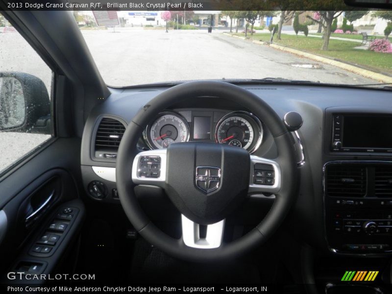 Brilliant Black Crystal Pearl / Black 2013 Dodge Grand Caravan R/T