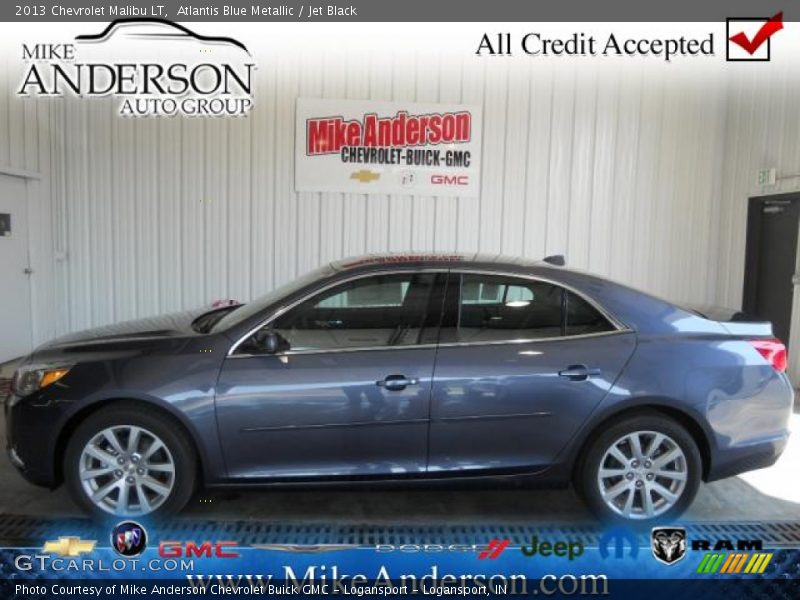 Atlantis Blue Metallic / Jet Black 2013 Chevrolet Malibu LT