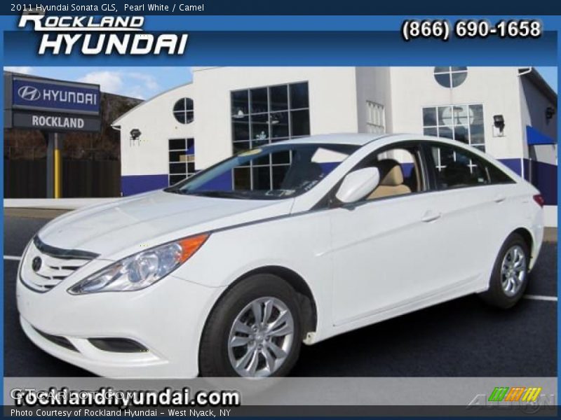 Pearl White / Camel 2011 Hyundai Sonata GLS