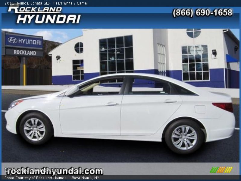 Pearl White / Camel 2011 Hyundai Sonata GLS