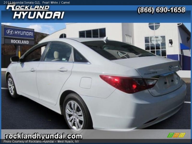 Pearl White / Camel 2011 Hyundai Sonata GLS