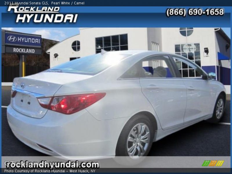 Pearl White / Camel 2011 Hyundai Sonata GLS