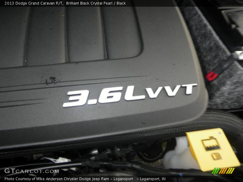Brilliant Black Crystal Pearl / Black 2013 Dodge Grand Caravan R/T