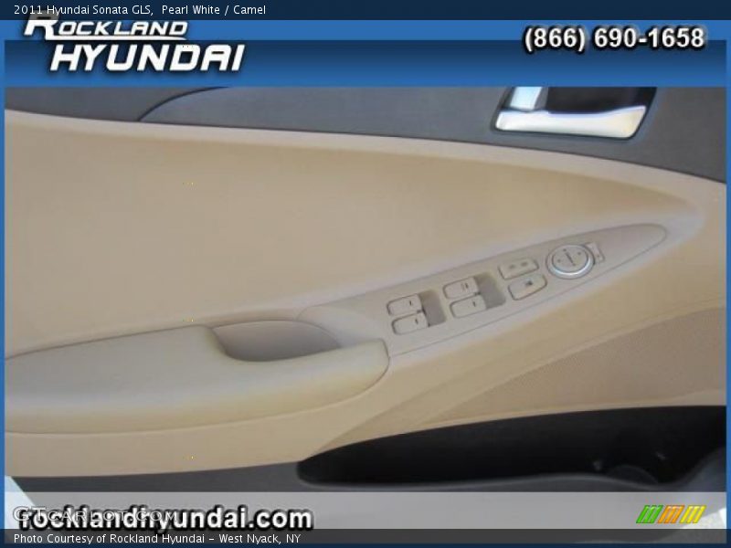 Pearl White / Camel 2011 Hyundai Sonata GLS