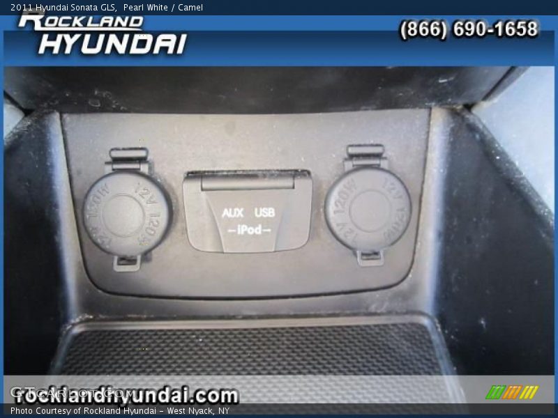 Pearl White / Camel 2011 Hyundai Sonata GLS