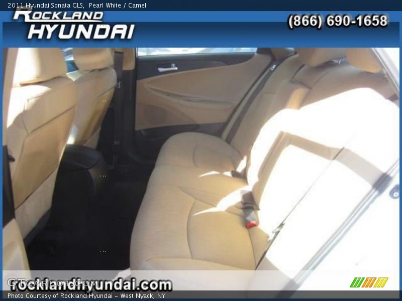 Pearl White / Camel 2011 Hyundai Sonata GLS