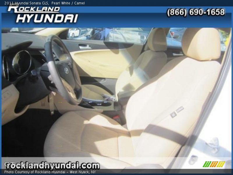 Pearl White / Camel 2011 Hyundai Sonata GLS