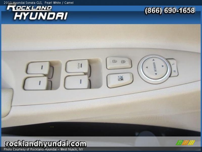 Pearl White / Camel 2011 Hyundai Sonata GLS