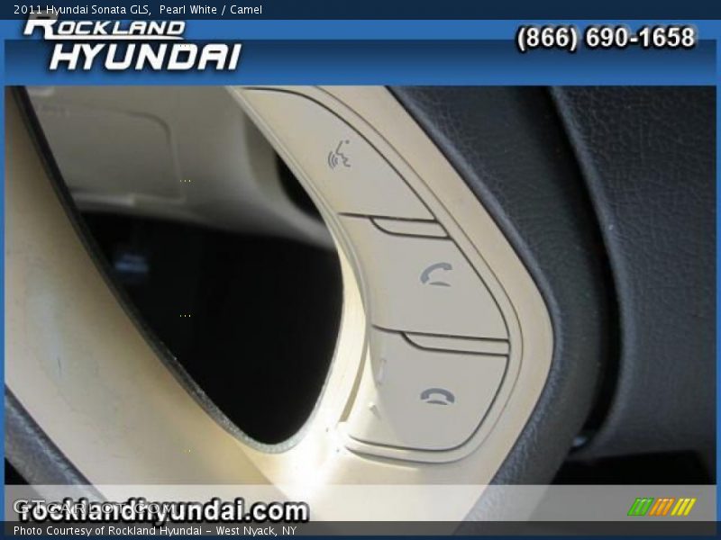 Pearl White / Camel 2011 Hyundai Sonata GLS