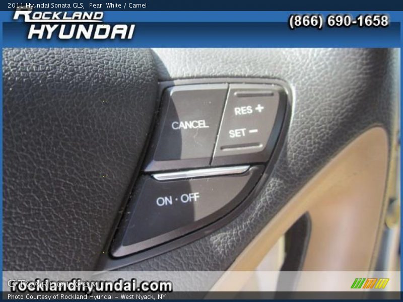Pearl White / Camel 2011 Hyundai Sonata GLS