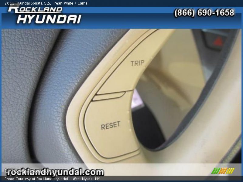 Pearl White / Camel 2011 Hyundai Sonata GLS