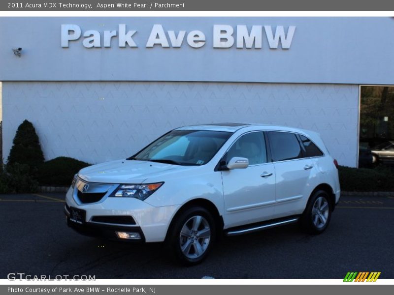 Aspen White Pearl / Parchment 2011 Acura MDX Technology