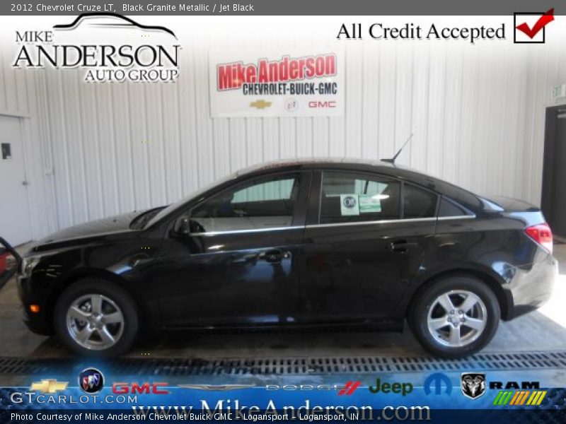 Black Granite Metallic / Jet Black 2012 Chevrolet Cruze LT