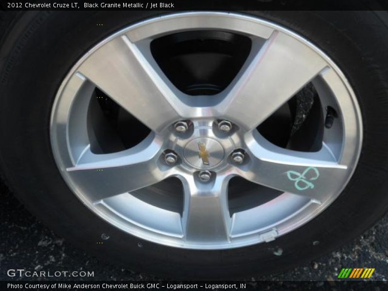 Black Granite Metallic / Jet Black 2012 Chevrolet Cruze LT