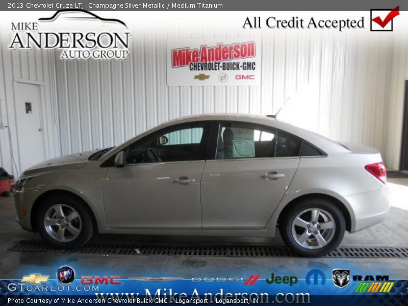 Champagne Silver Metallic / Medium Titanium 2013 Chevrolet Cruze LT