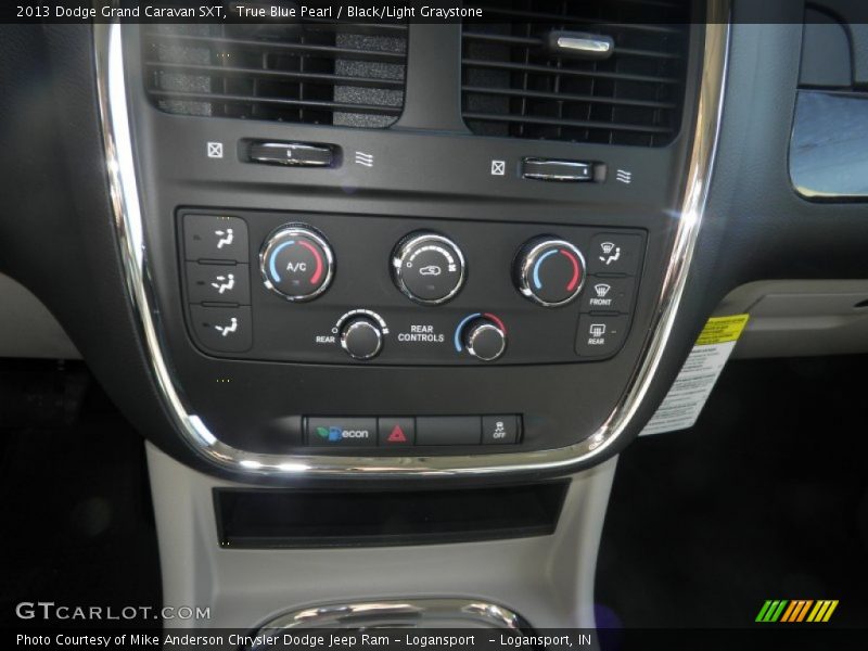 True Blue Pearl / Black/Light Graystone 2013 Dodge Grand Caravan SXT