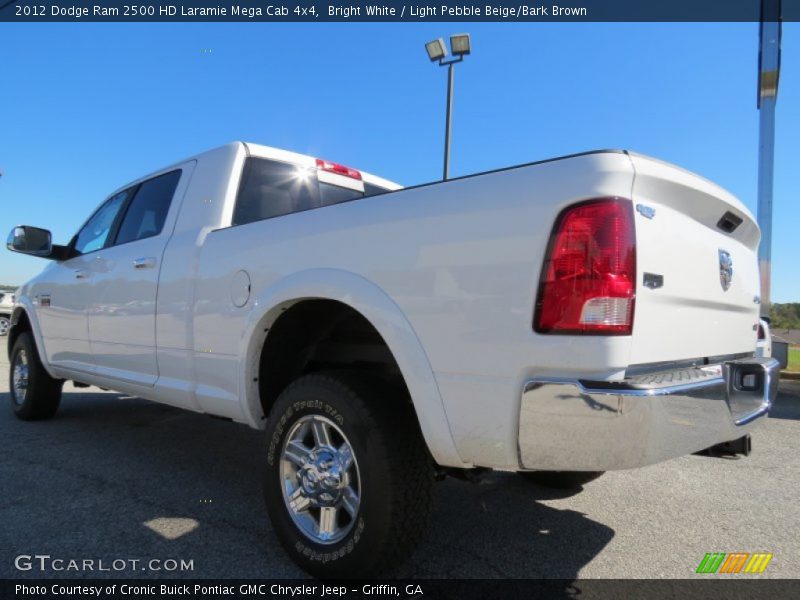 Bright White / Light Pebble Beige/Bark Brown 2012 Dodge Ram 2500 HD Laramie Mega Cab 4x4