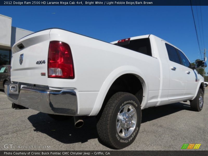 Bright White / Light Pebble Beige/Bark Brown 2012 Dodge Ram 2500 HD Laramie Mega Cab 4x4