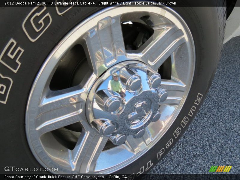 Bright White / Light Pebble Beige/Bark Brown 2012 Dodge Ram 2500 HD Laramie Mega Cab 4x4