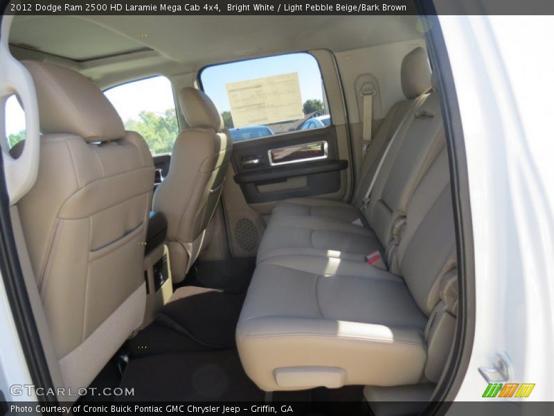 Bright White / Light Pebble Beige/Bark Brown 2012 Dodge Ram 2500 HD Laramie Mega Cab 4x4