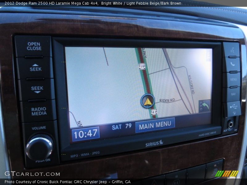 Bright White / Light Pebble Beige/Bark Brown 2012 Dodge Ram 2500 HD Laramie Mega Cab 4x4