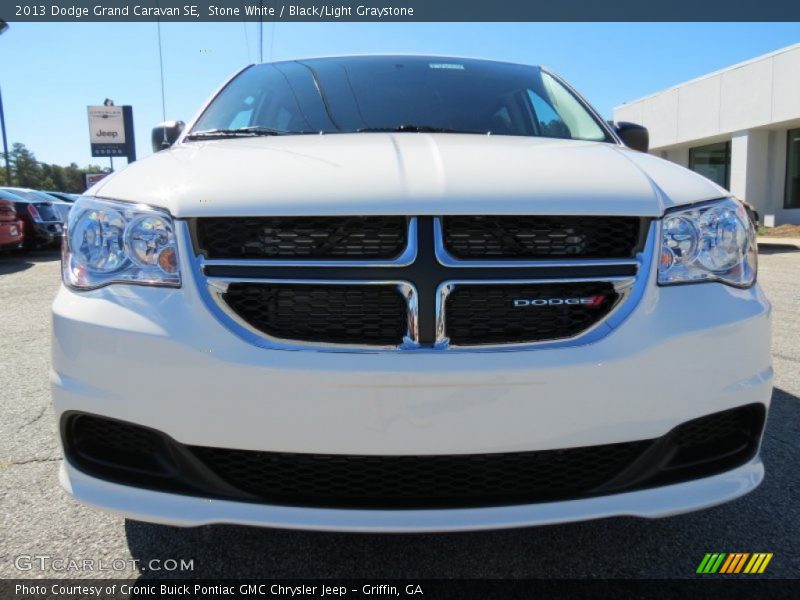 Stone White / Black/Light Graystone 2013 Dodge Grand Caravan SE