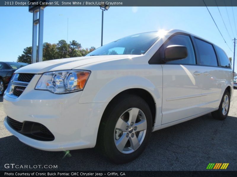 Stone White / Black/Light Graystone 2013 Dodge Grand Caravan SE