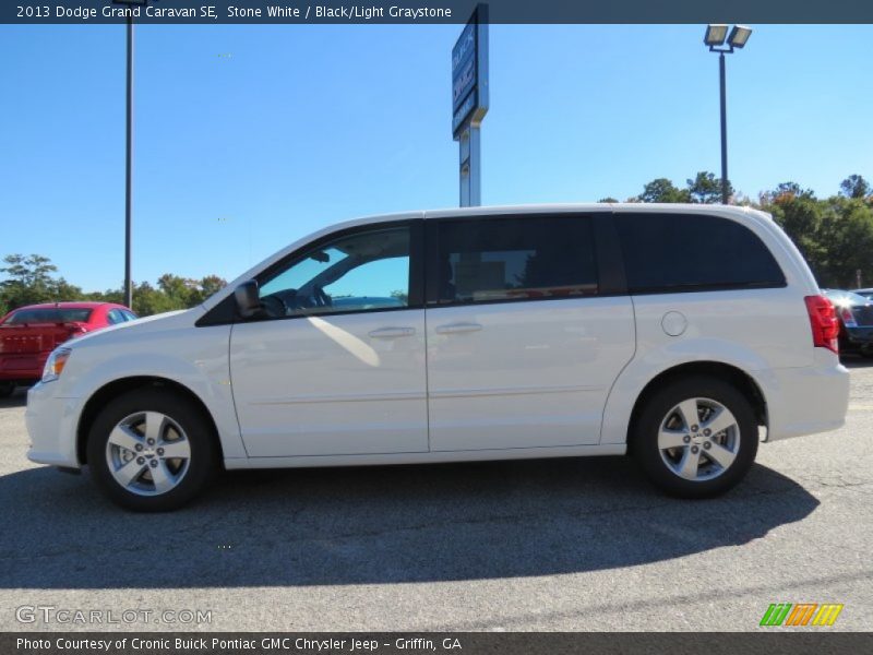 Stone White / Black/Light Graystone 2013 Dodge Grand Caravan SE