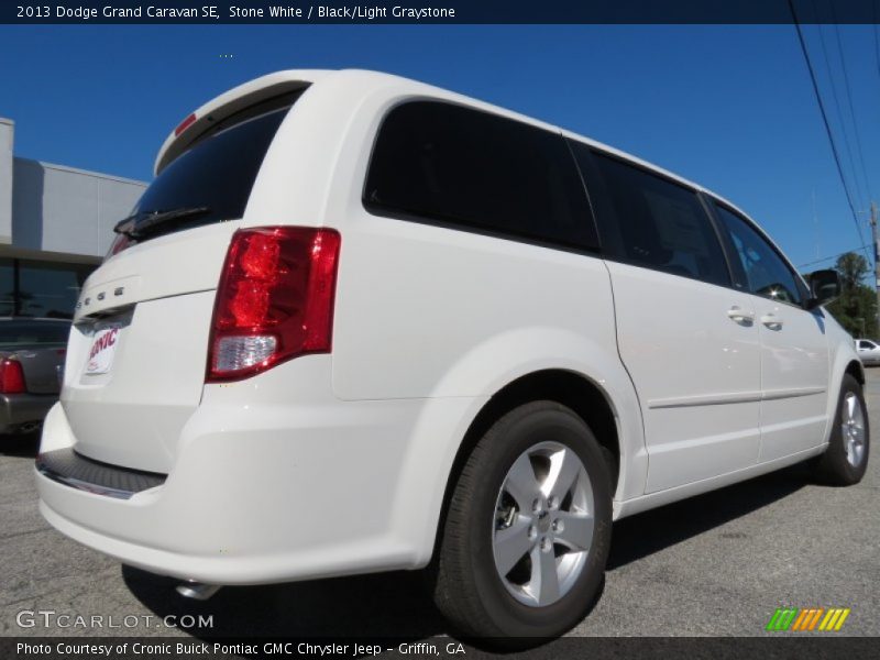 Stone White / Black/Light Graystone 2013 Dodge Grand Caravan SE