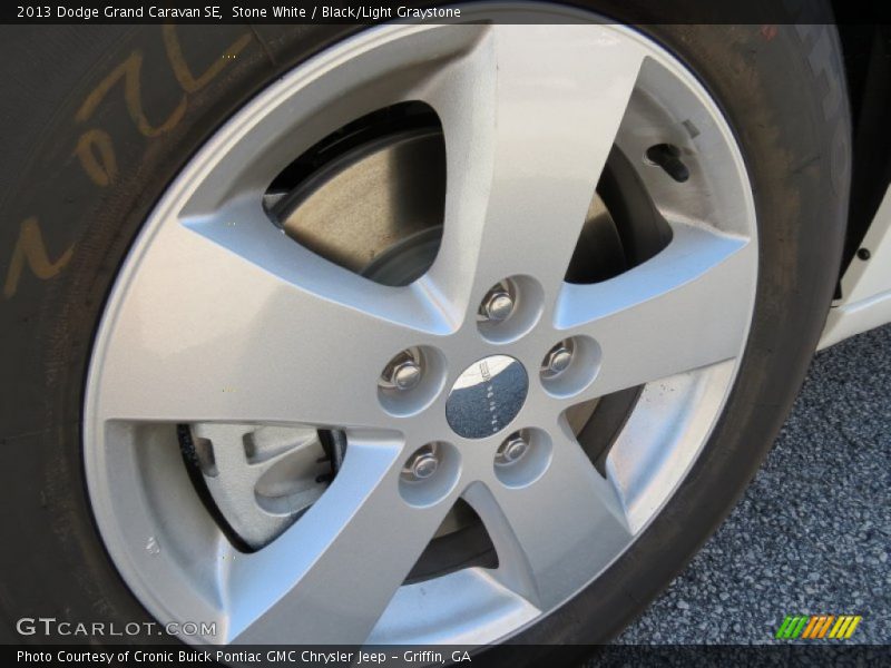 Stone White / Black/Light Graystone 2013 Dodge Grand Caravan SE