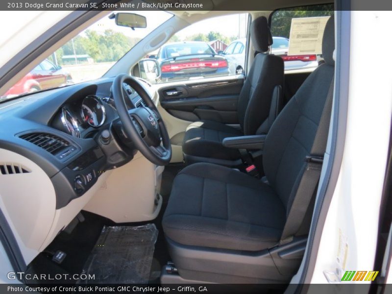Stone White / Black/Light Graystone 2013 Dodge Grand Caravan SE