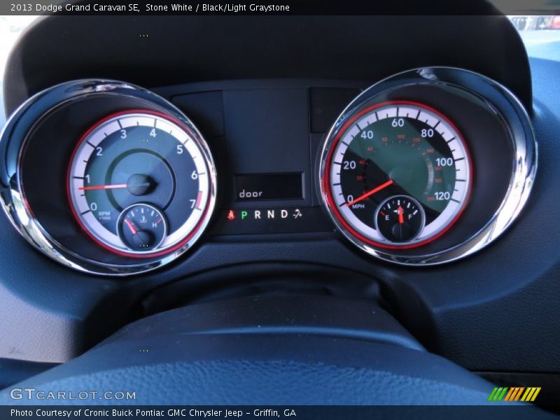Stone White / Black/Light Graystone 2013 Dodge Grand Caravan SE