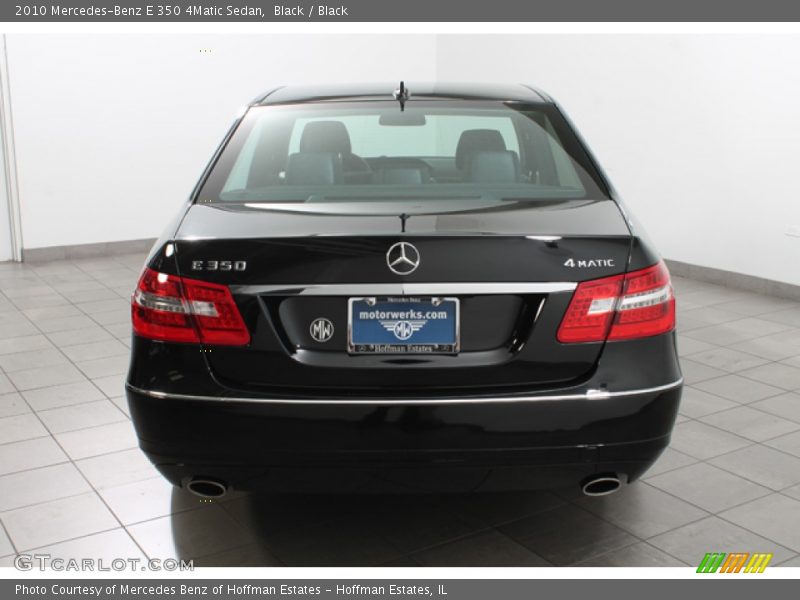 Black / Black 2010 Mercedes-Benz E 350 4Matic Sedan