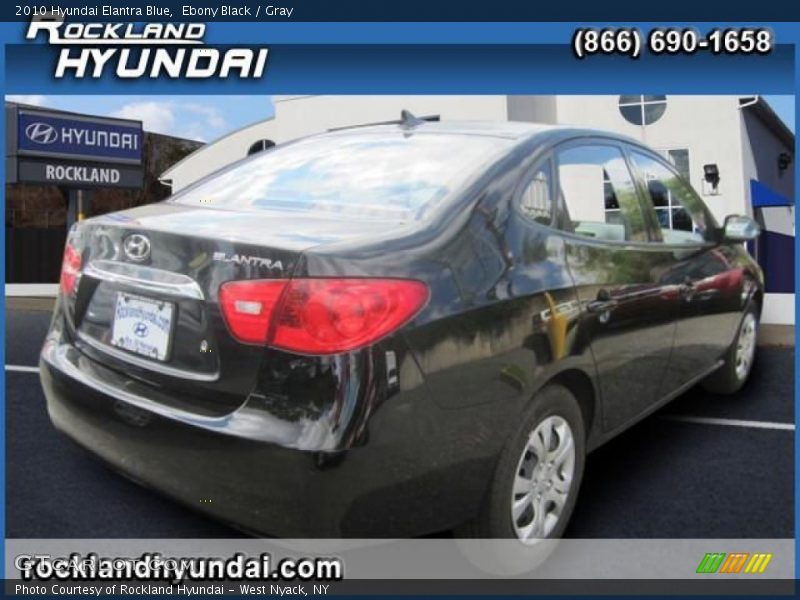 Ebony Black / Gray 2010 Hyundai Elantra Blue