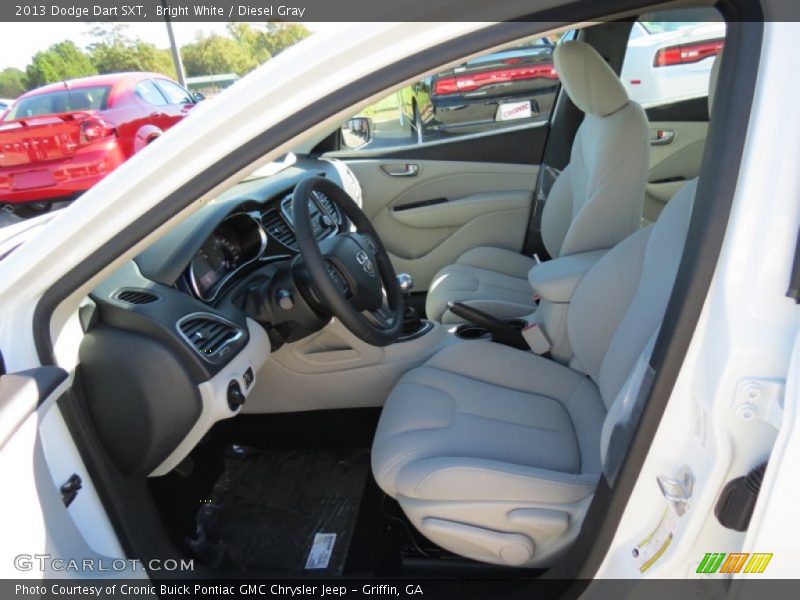 Bright White / Diesel Gray 2013 Dodge Dart SXT