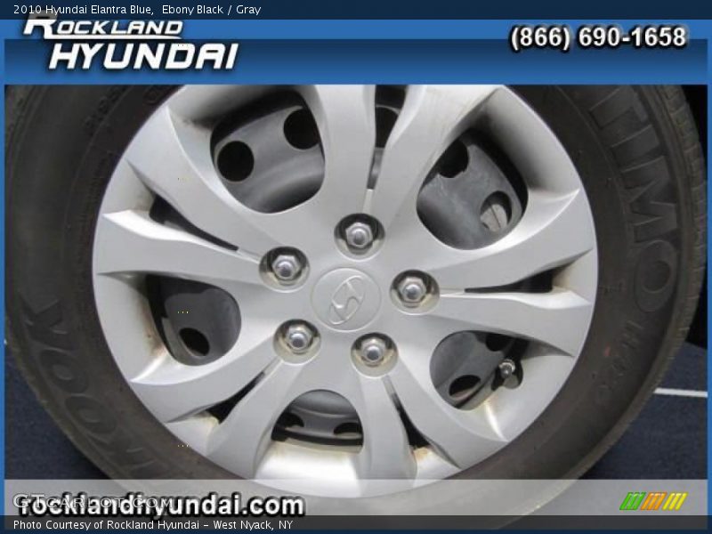 Ebony Black / Gray 2010 Hyundai Elantra Blue