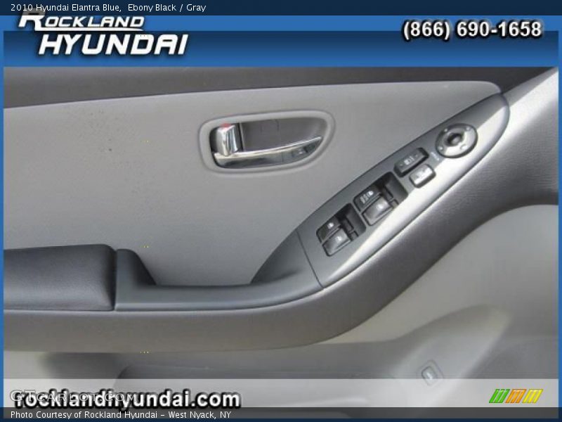 Ebony Black / Gray 2010 Hyundai Elantra Blue