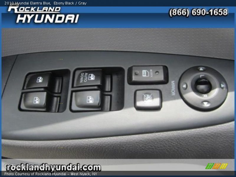 Ebony Black / Gray 2010 Hyundai Elantra Blue