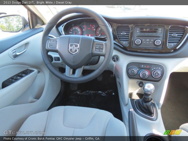Bright White / Diesel Gray 2013 Dodge Dart SXT