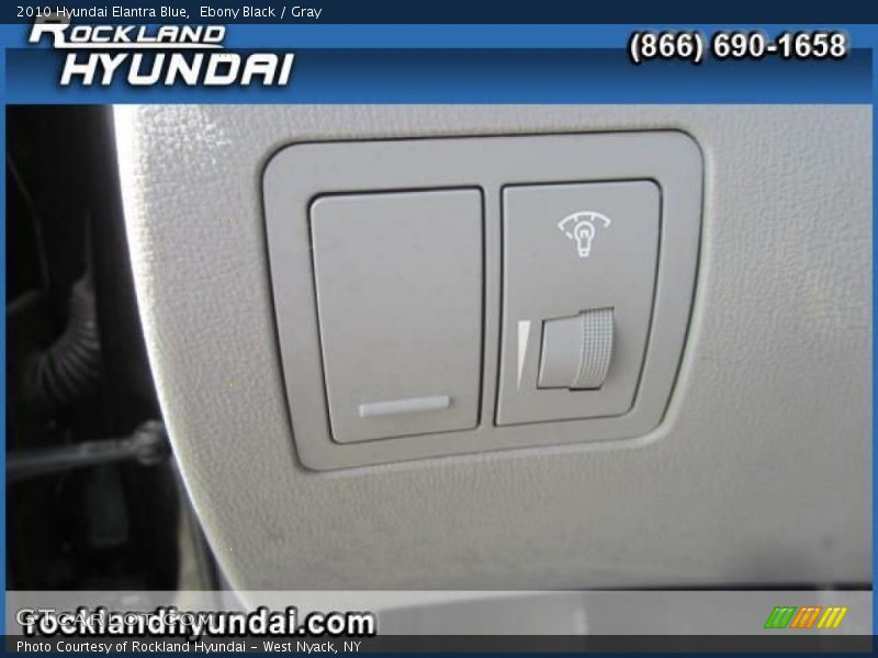 Ebony Black / Gray 2010 Hyundai Elantra Blue
