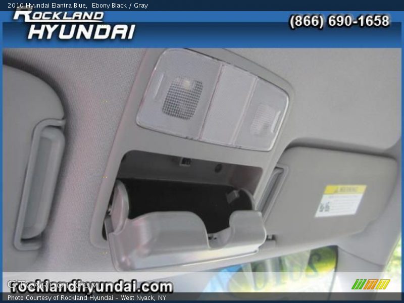 Ebony Black / Gray 2010 Hyundai Elantra Blue
