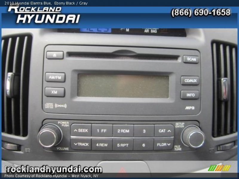 Ebony Black / Gray 2010 Hyundai Elantra Blue