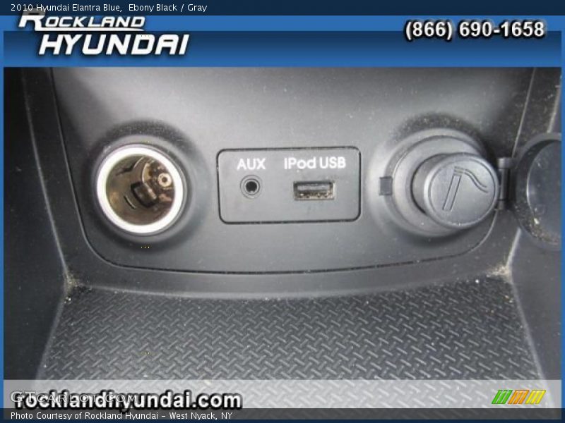 Ebony Black / Gray 2010 Hyundai Elantra Blue