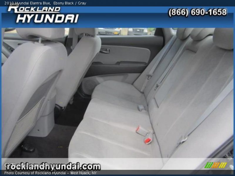 Ebony Black / Gray 2010 Hyundai Elantra Blue