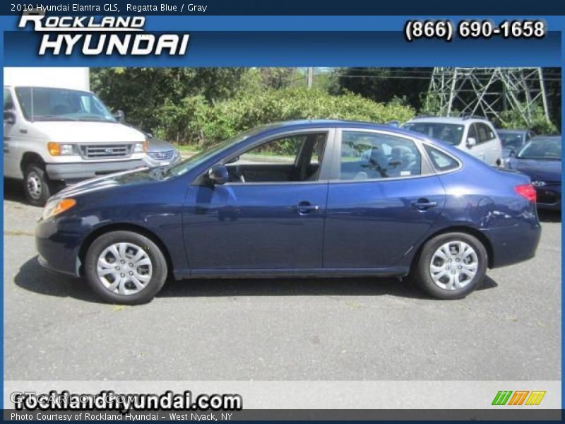 Regatta Blue / Gray 2010 Hyundai Elantra GLS