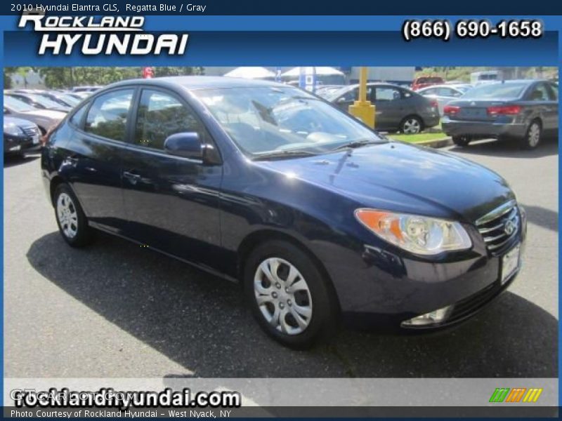 Regatta Blue / Gray 2010 Hyundai Elantra GLS