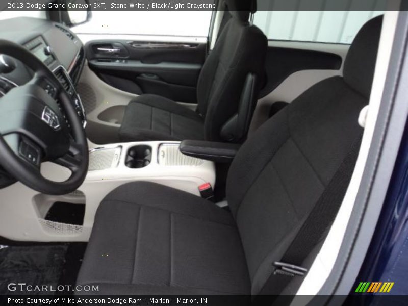Stone White / Black/Light Graystone 2013 Dodge Grand Caravan SXT
