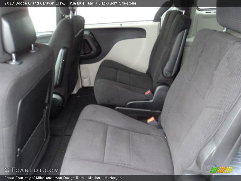 True Blue Pearl / Black/Light Graystone 2013 Dodge Grand Caravan Crew