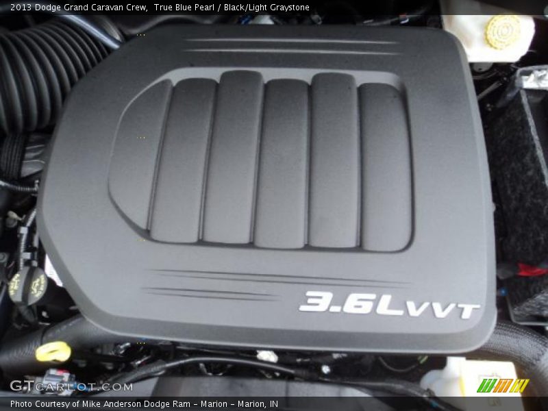 True Blue Pearl / Black/Light Graystone 2013 Dodge Grand Caravan Crew